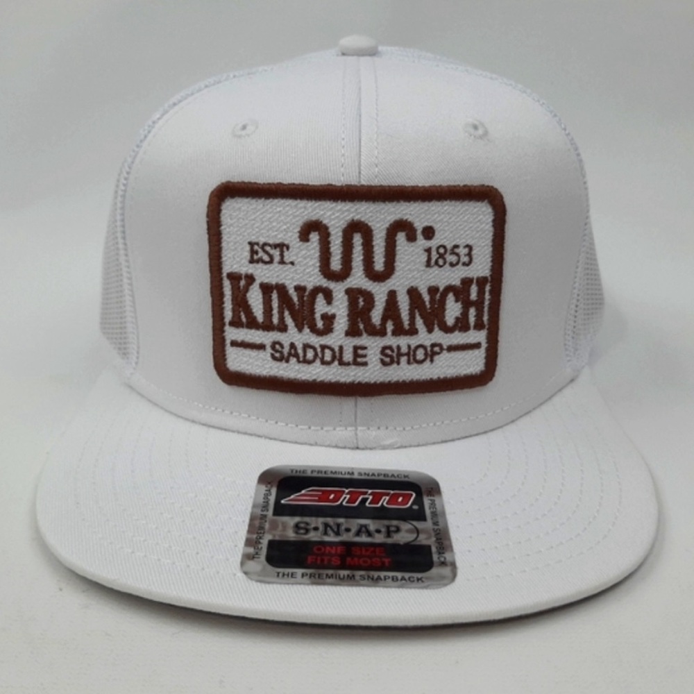 King Ranch Embroidered Patch Flat Bill Trucker Me… - image 3